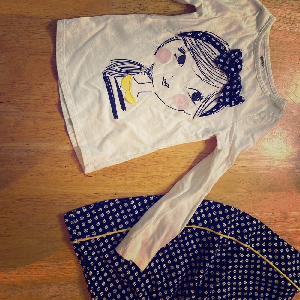Gymboree skirt & long sleeve matching set